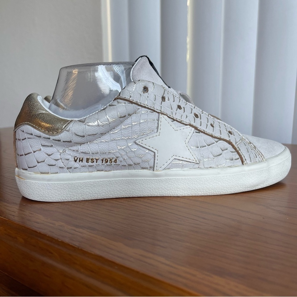 Vintage Havana Flair Sneakers Off-White/Gold Croc Size 7.5 - Picture 5 of 16